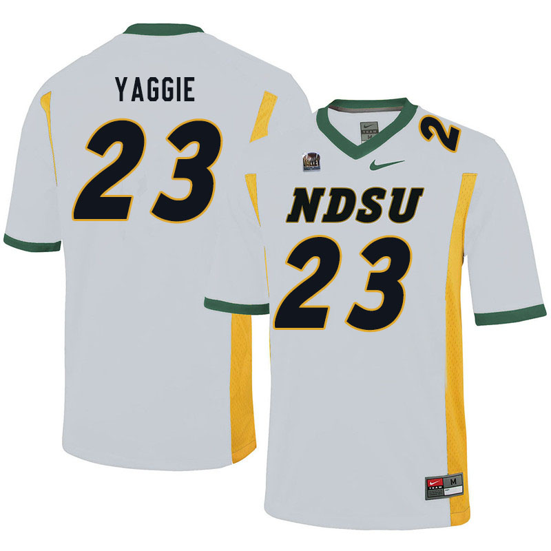 Men #23 Carson Yaggie North Dakota State Bison College Football Jerseys Sale-White - Click Image to Close